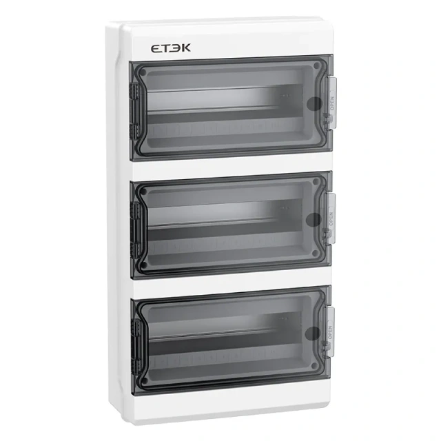 EKDB10 IP65 Waterproof Distribution Box Polycarbonate Flame-Retardant for Solar PV and EV Charging