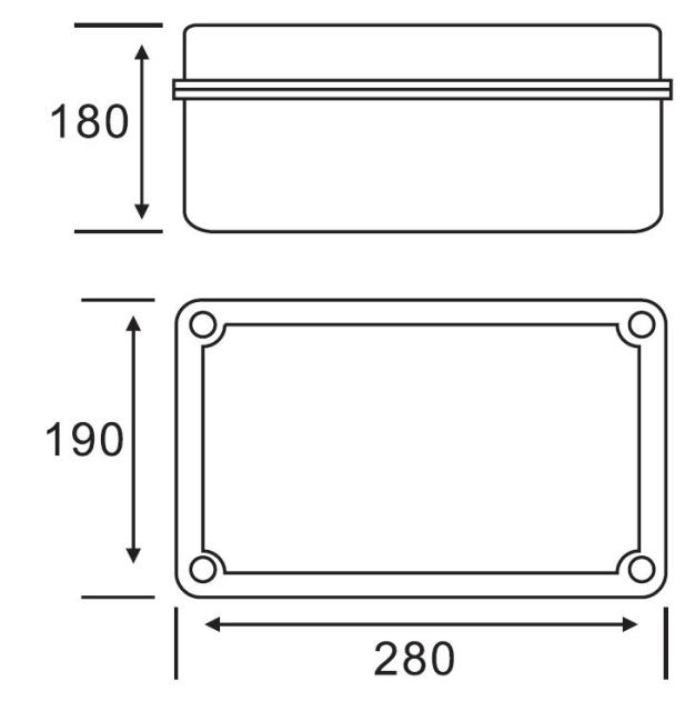 AX-KT 280×190×180 Junction Box IP65 Waterproof ABS Enclosure for Battery Energy Storage Systems Anxele