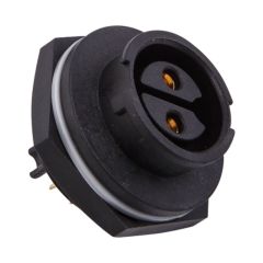 2Pin Black Waterproof IP68 LED Connector 14AWG Cable Gland for Outdoor Lighting Solar Systems CRETOP