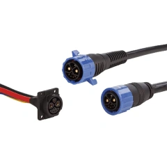 1/4 Bayonet 5 Pin Circular Waterproof Connector IP67 Rated -40°C to 105°C for E-Motorcycle Charging CRETOP