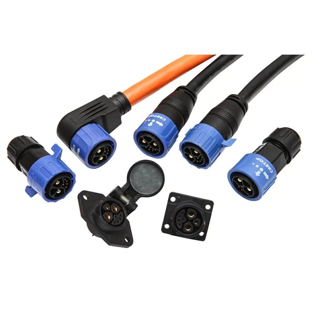 1/4 Bayonet 5 Pin Circular Waterproof Connector IP67 Rated -40°C to 105°C for E-Motorcycle Charging CRETOP