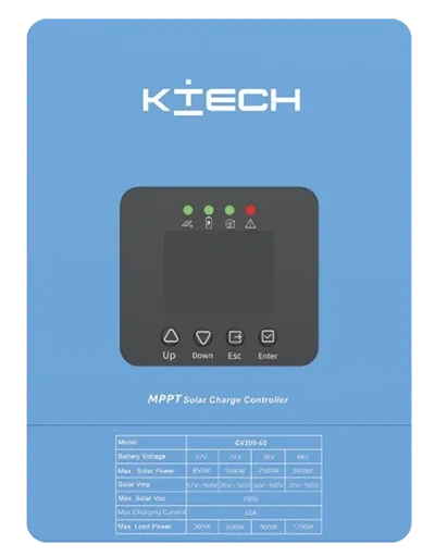 GV200-60 MPPT 60A 200V Solar Charge Controller for Off-Grid PV Systems