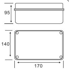 AX-KT 170×140×95 Junction Box IP65 Waterproof ABS Enclosure for Outdoor Electrical and Communication Systems