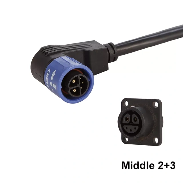 Screw Lock Quick IP68 Rate 2 3 Pin Waterproof Connector 20A Current -40°C~105°C IP67 Mated for E-Motorcycle & EV Charging Systems CRETOP