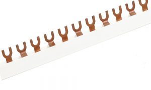 NBR-302 40A/63A/80A Fork Type Busbar High Conductivity Copper for MCB/RCD Connection in Solar Energy Systems