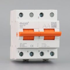 NSIS-125 2P Modular Changeover Switch 125A 415V AC-22A Rail Mount for Solar Energy Storage Systems Anxele