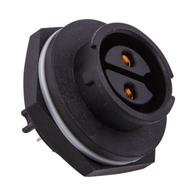 2Pin Black Waterproof IP68 LED Connector 14AWG Cable Gland for Outdoor Lighting Solar Systems CRETOP