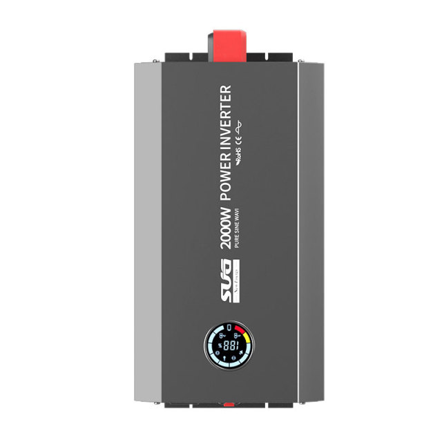 SGPF-2000W Pure Sine Wave Inverter 12/24/48VDC Input, 110/220VAC Output, Intelligent Fan Cooling for Off-Grid Solar & Backup Power