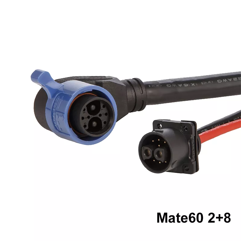 2+8Pin E-Motorcycle Connector 80V DC 50A IP67 Waterproof Electric Bike & Motorcycle Power Connection CRETOP