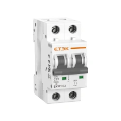 EKM1-63 MCB 6kA Miniature Circuit Breaker Thermal-Magnetic Trip Overload and Short Circuit Protection for Solar Energy Storage Systems