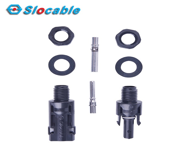 MC4 Panel Mount Connector 50A 1000V/1500V IP68 Waterproof Solar PV System for Home Use