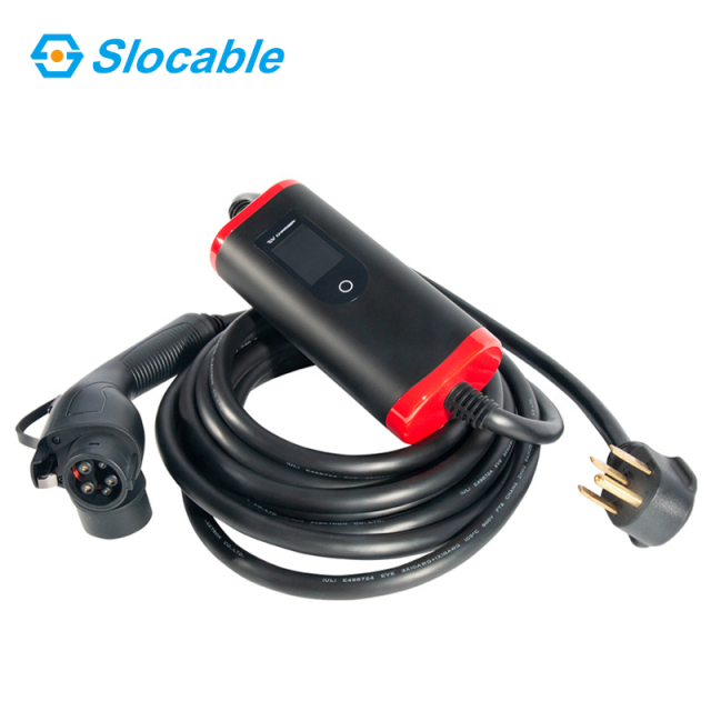 Slocable Multifunction 7KW 32A Portable EV Charger IP65 Rated Current 16A~40A for Home and Public Charging