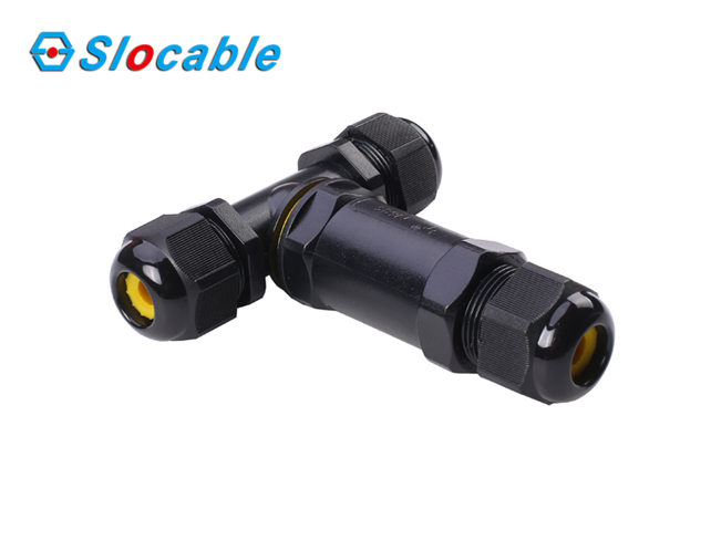 Slocable 3 Way Waterproof Cable Connector M685-T IP68 Rated 24A for Solar Panel Systems and Outdoor LED Lighting