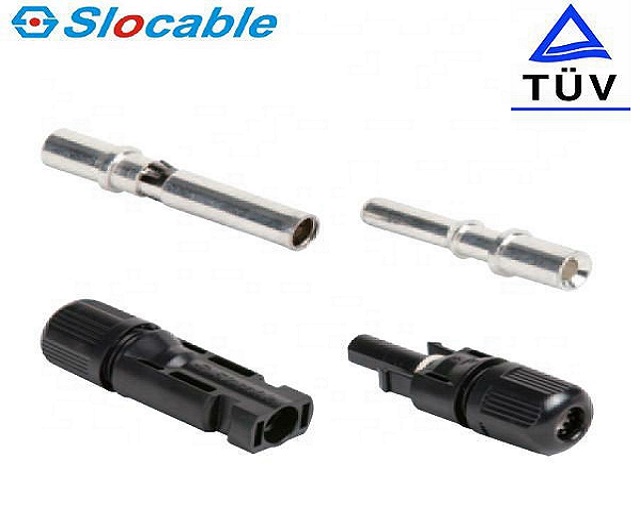 Slocable M4 Solar Connectors 50A 1000V/1500V IP68 Waterproof for PV Panels MC4 Compatible