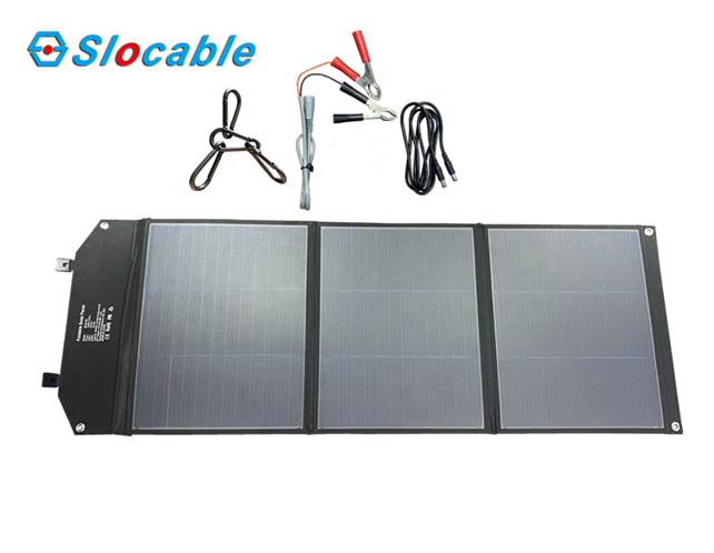 Slocable 3 Folds Portable Folding Solar Panels 20W-105W High-Efficiency Waterproof for Camping Campervan
