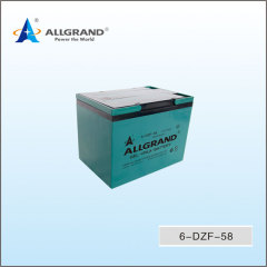 6-DZF-58 Deep Cycle Sealed Lead Acid Battery for Electric Bicycles Tricycles Mopeds Scooters Wheelchairs