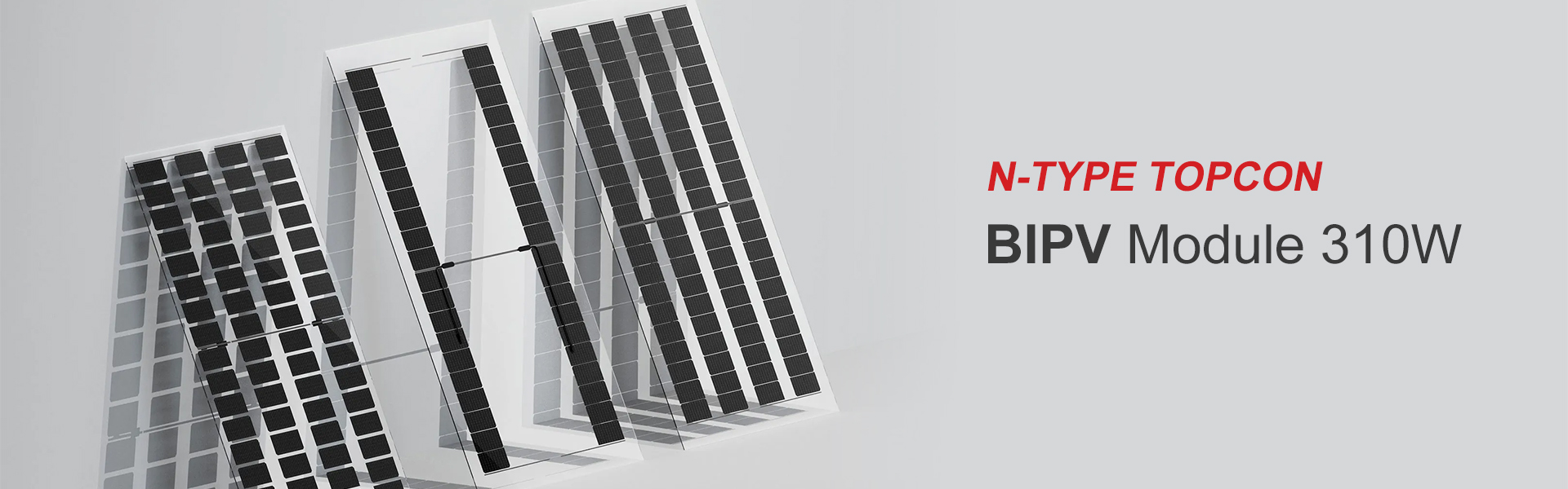 BIPV Module 310W Mono N-Type Topcon Higher Efficiency Building Integrated Photovoltaic System