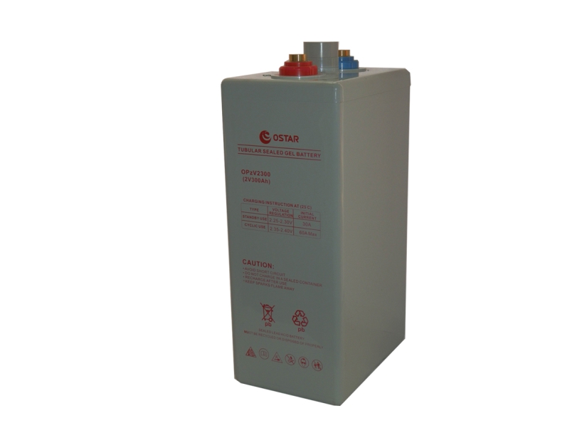 OPzV Battery Series 2V 200Ah-3000Ah Tubular Gel Long Life for Telecom Solar Wind Systems