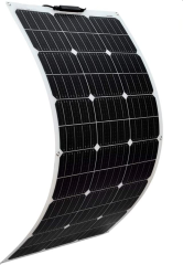 Semi Flexible Solar Panels 100W 6V/9V/12V/18V/24V/36V High Efficiency Up to 30 Degree Arc for RV Boat Cabin Tent