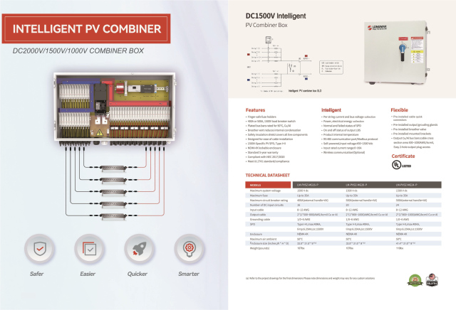 UL Series DC Combiner Box High-Current PV System Protection for Solar Farms and Commercial Rooftop Installations