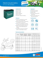 6-DZF-58 Deep Cycle Sealed Lead Acid Battery for Electric Bicycles Tricycles Mopeds Scooters Wheelchairs