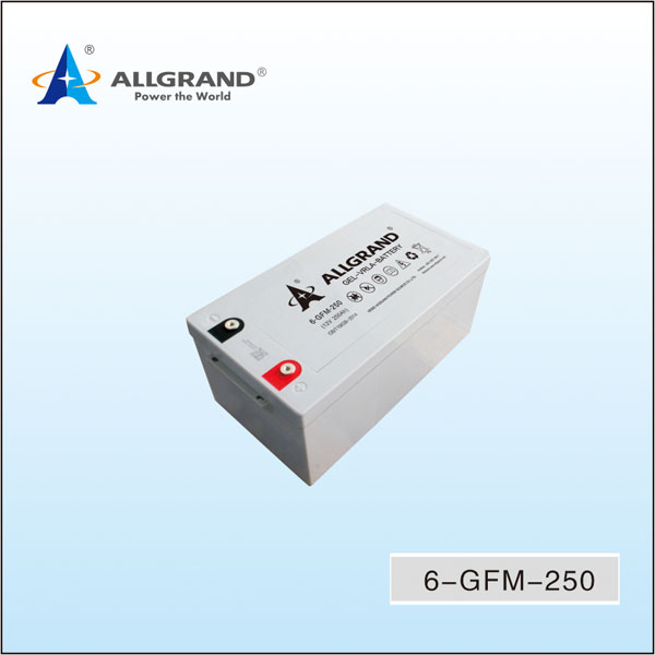 6-GFM-250 12V 250Ah GEL Battery Long Life Up to 12 Years for UPS EPS Railway Signaling Systems Allgrand