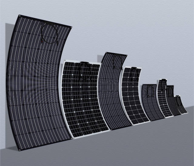 Semi Flexible Solar Panels 100W 6V/9V/12V/18V/24V/36V High Efficiency Up to 30 Degree Arc for RV Boat Cabin Tent