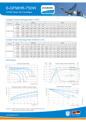 6-GFMHR-750W High-Energy Density GEL Battery for Data Center UPS and High-Power Discharge Applications