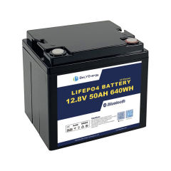 12V 50AH LiFePo4 Battery with Smart BMS Lightweight High Cycle Life for Boats Fishing and RVs
