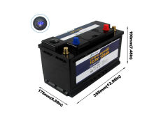 12 Volt 120Ah Lifepo4 Led Light Lithium Battery 12V Deep Cycle Rechargeable Battery High-Cycle Life, Long-Lasting Energy Storage for RVs and Solar Systems