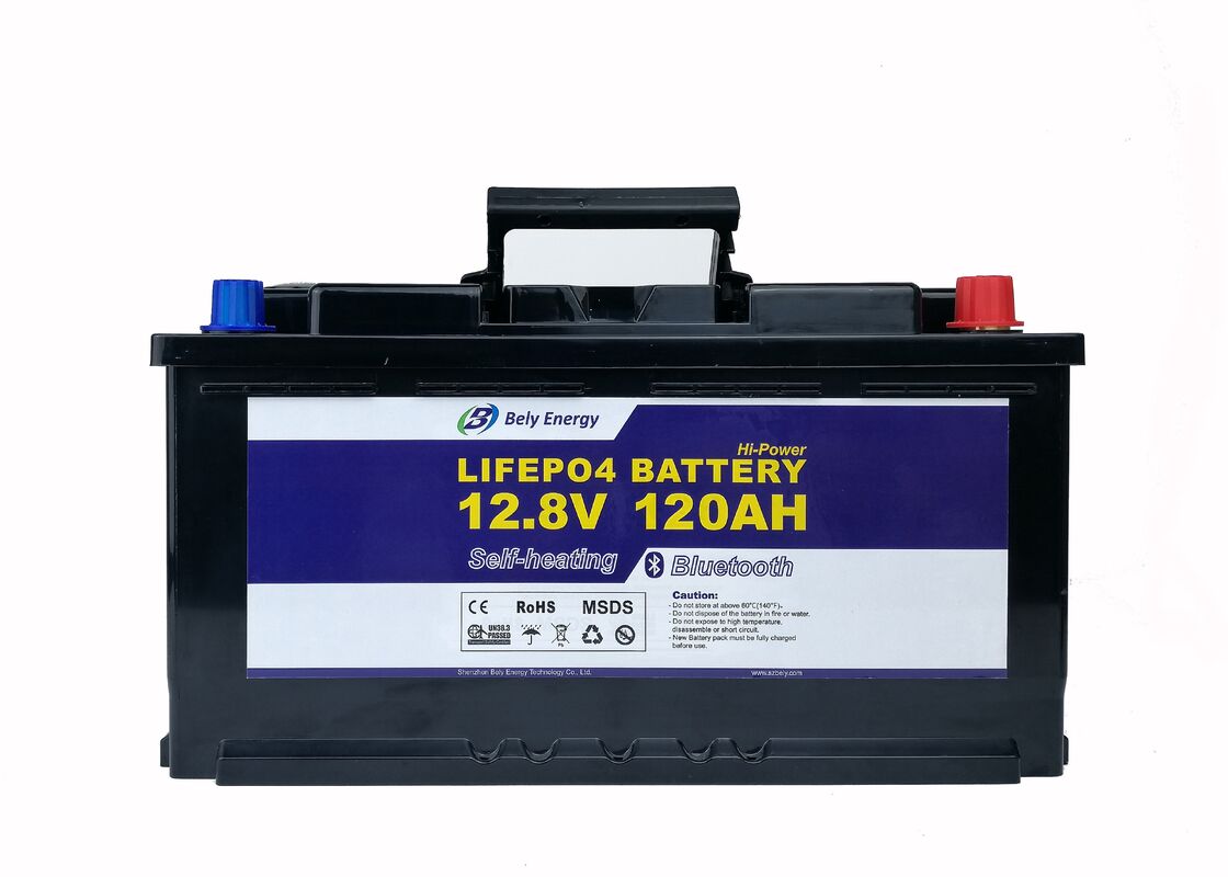 12V 120Ah 1536Wh Bluetooth Lithium Battery High Cycle Life for RV Medical Devices BELY