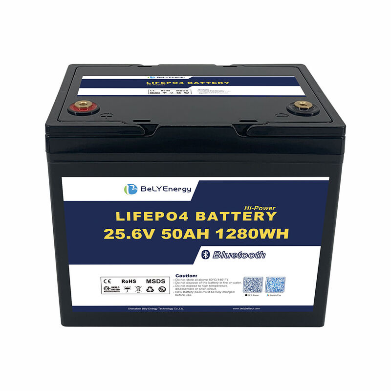 OEM ODM ABS Anti-UV Marine Boat Battery 24V 50AH LiFePO4 Lithium Battery With BT High-Cycle Life, Bluetooth Monitoring for Boats and Solar Systems