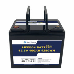 Bely Energy Rechargeable 12V 100AH LiFePo4 Battery 1280Wh Long Cycle Life for RV Solar Communication Station