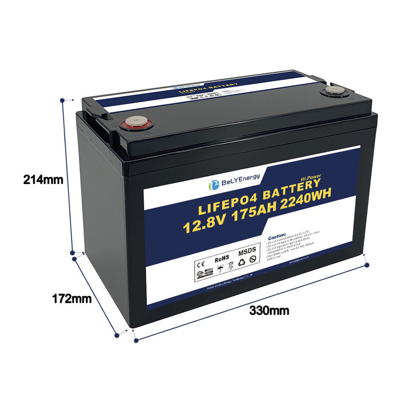 Solar 12v Lifepo4 Battery 175ah High Cycle Life 5000+ Marine Medical BELY