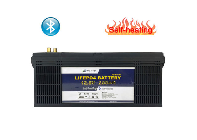 Base Station Lithium Iron Phosphate Battery 12V 200Ah With Bluetooth & Self-Heating for Solar and Telecom Systems