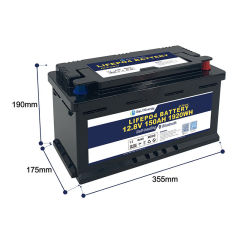 1920Wh 150A RV Lithium Iron Phosphate Battery Low Self Discharge LiFePO4 Chemistry High Energy Density Long Cycle Life for Solar Marine Off-Grid Applications BeLY