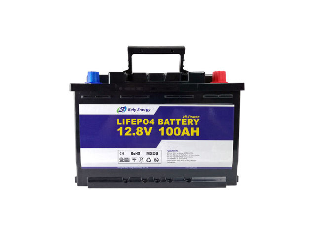 100% DOD Energy Storage Lithium Battery 1280Wh 12V 100Ah LiFePO4 High Cycle Life for Solar RV Marine Bely