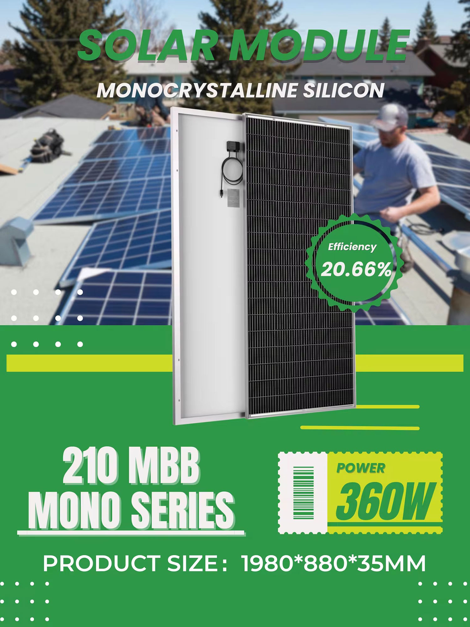 360w solar panel
