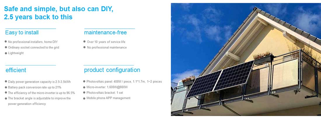 Simple and Easy Balcony PV system solution
