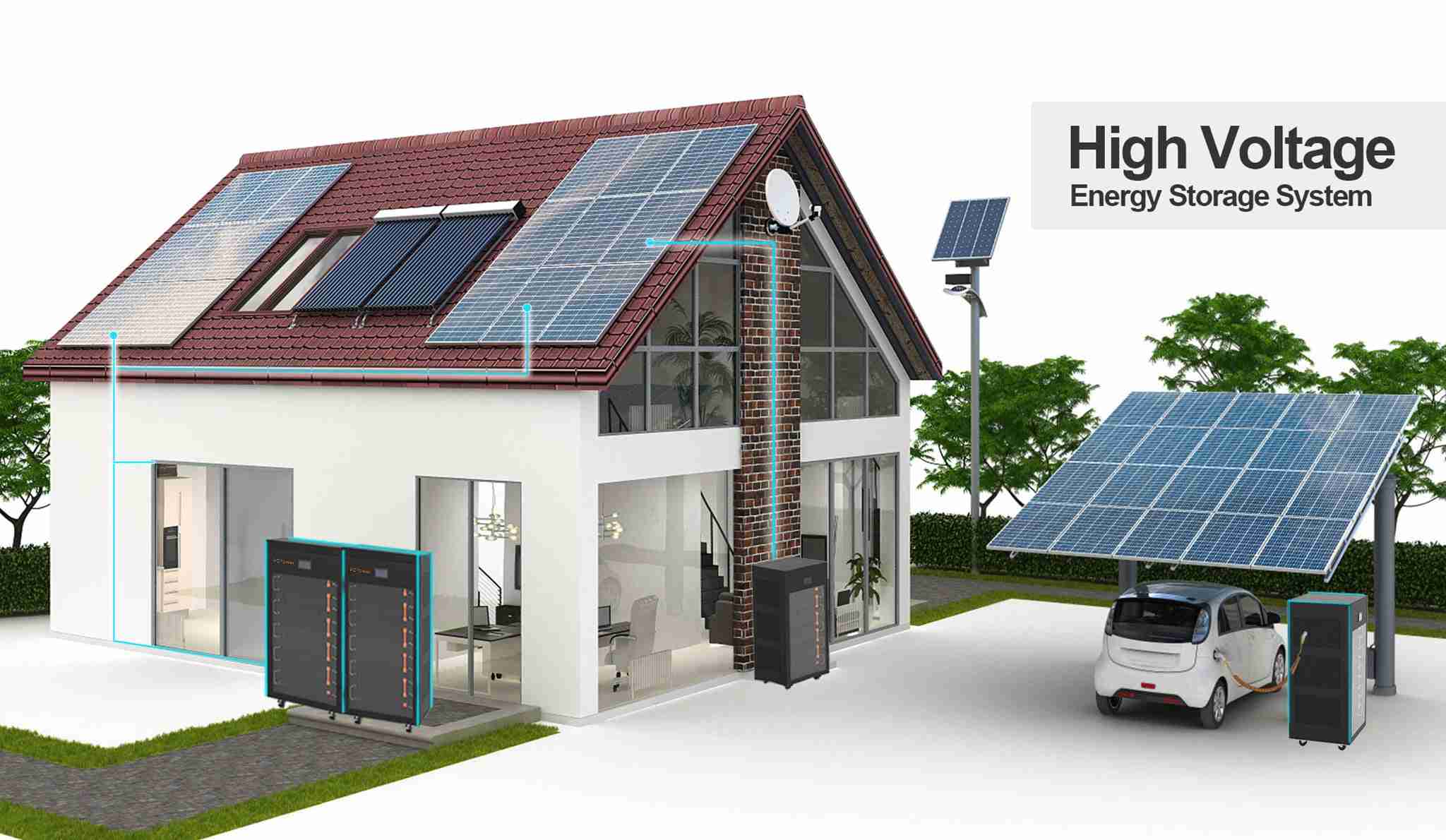 16kWh Rack Mounted High Voltage Battery