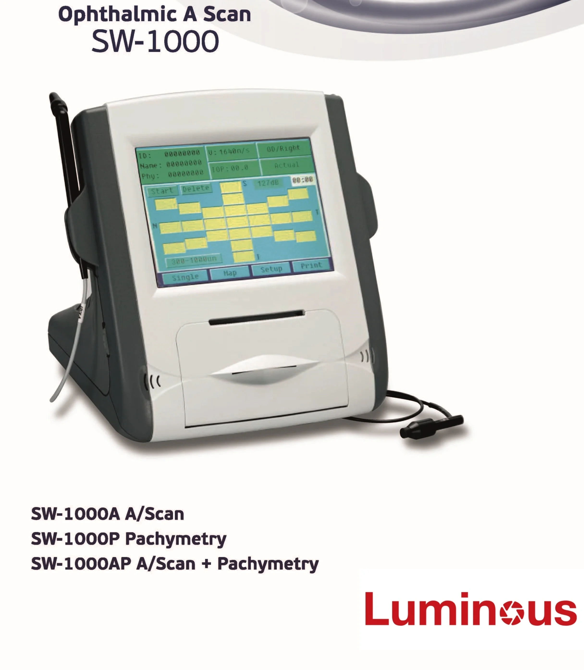 SW-1000A Ophthalmic Ultrasound A SCAN  Ultrasonic Biometer for Ophthalmology without P Scan