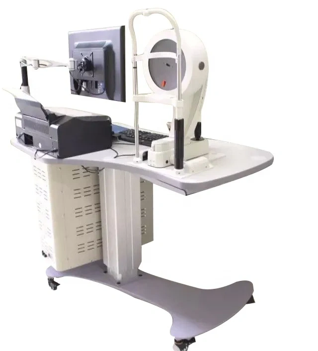 HD-20 Motorized Table with PC Holder and LCD Arm for Refractometer Slit Lamp Ophthalmic Unit Large Table Electric Table