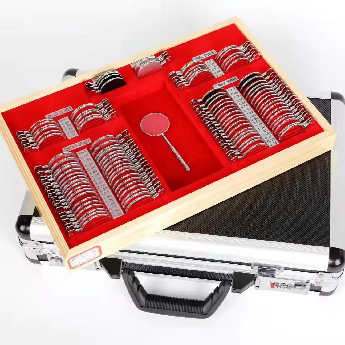 266 stuks trial lens set metalen velg case testframe optometrie kit metalen rand optische testlenzen nauwkeurige velg retinoscopy rack lenzen testbril metalen optometry optisch frame met lens en