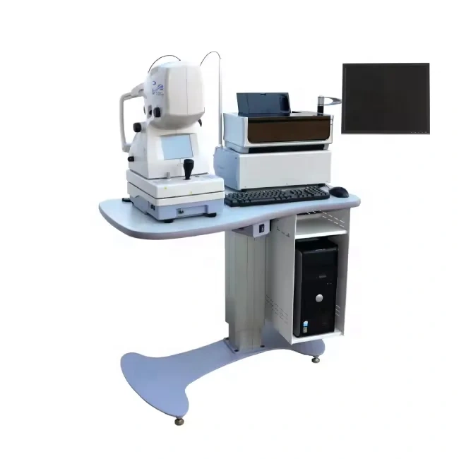 HD-20 Motorized Table with PC Holder and LCD Arm for Refractometer Slit Lamp Ophthalmic Unit Large Table Electric Table