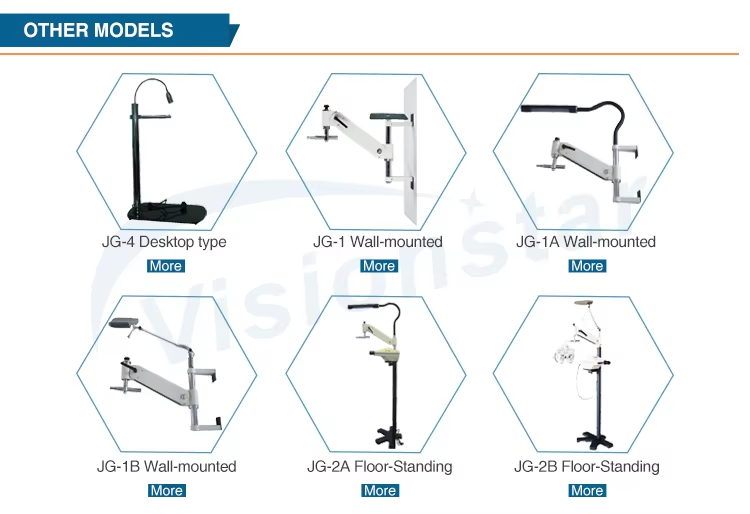 JG-1 Wall Mounted Stand for Phoropter Chart Projector, View Tester Arm with Light