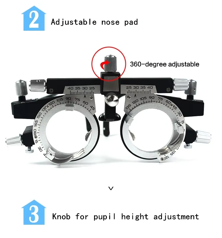 Trial Lens Frame UTF-4880A Top Quality White Metal Universal Trial Frame for Eye Optometry Optical Lens Trail Lens Set
