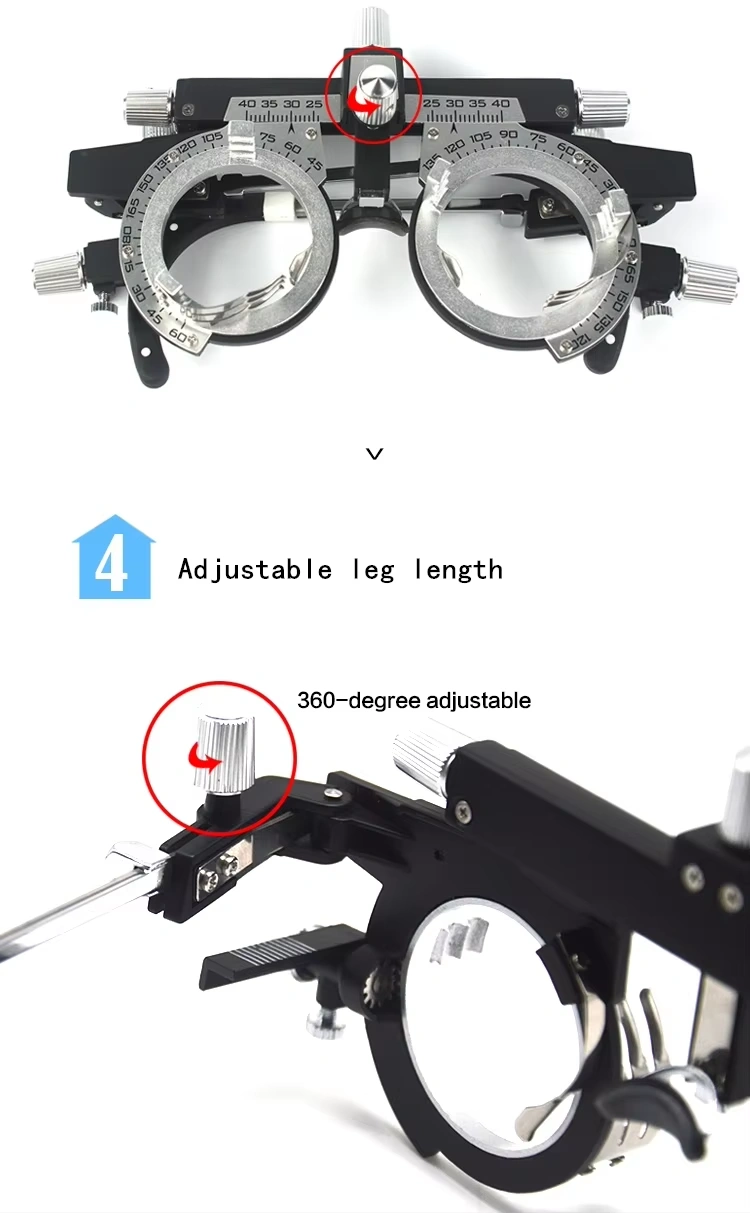 Trial Lens Frame UTF-4880A Top Quality White Metal Universal Trial Frame for Eye Optometry Optical Lens Trail Lens Set