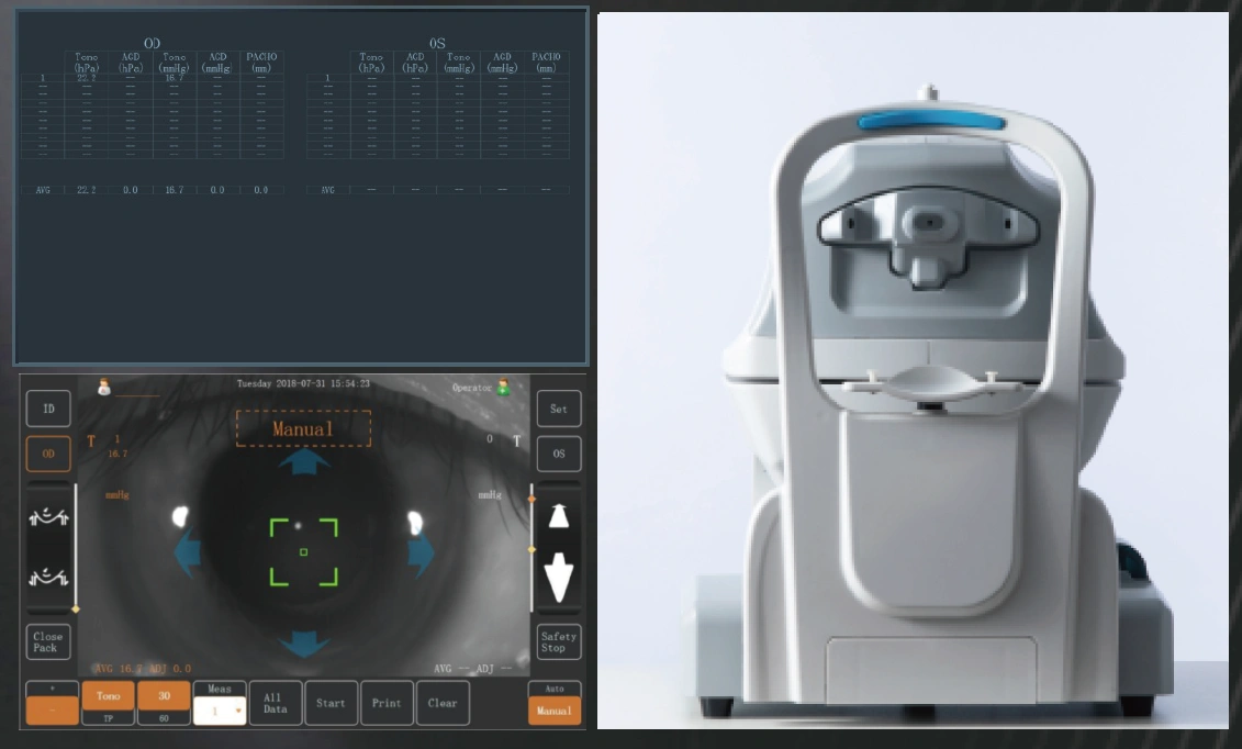 Ophthalmic Instrument Non-Contact Tonometer Eye Pressure Auto Air NCT-100 With Pachymeter Optional
