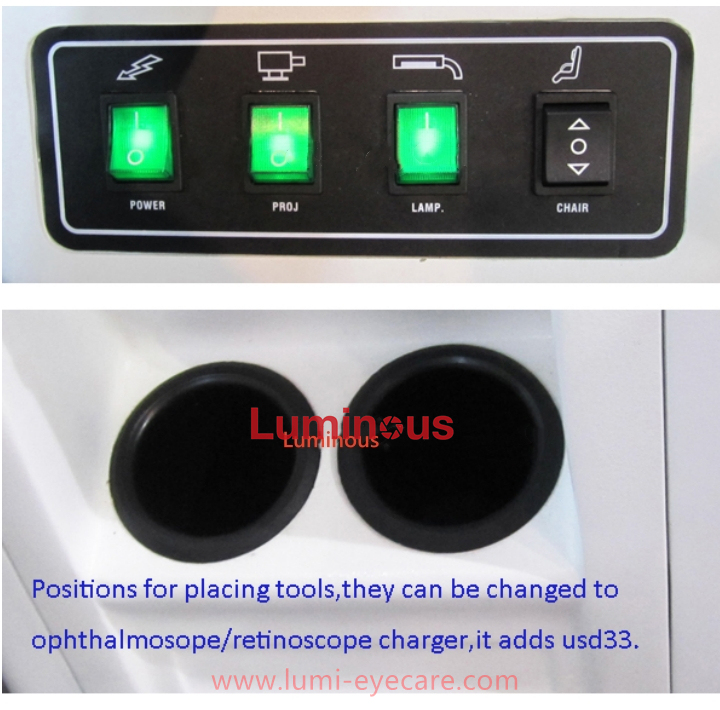 TR-500 Optometry Ophthalmic Chair Unit Ophthalmic Refraction Chair Unit Optical Combination Table Optometry Unit