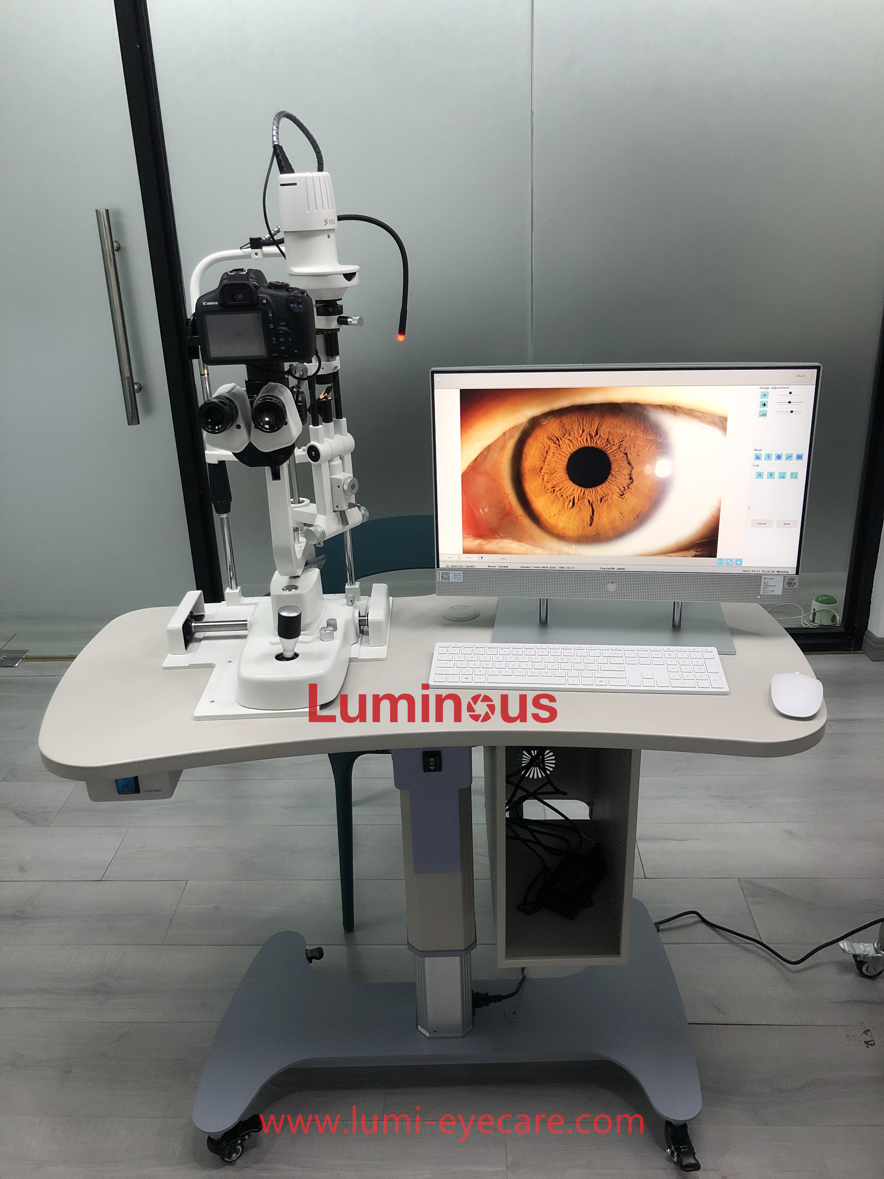 SL-3S Digital Slit Lamp DSLR Camera with Software Cheap and Good LED Slit Lamp 5-step magnification Ophthalmology Equipment